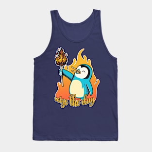 Seize The Day | Funny Penguin Quote | Carpe Diem Tank Top